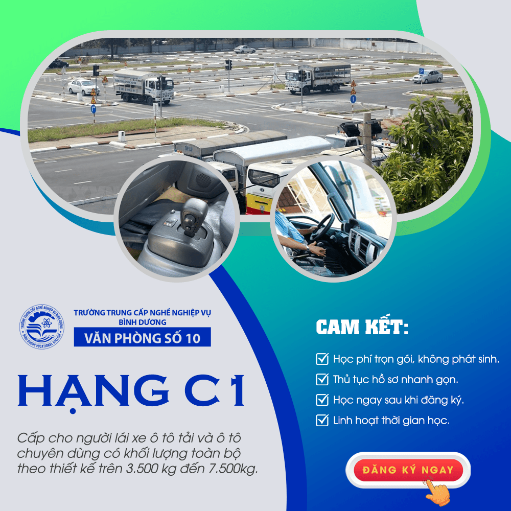 Văn Phòng Số 10 - Trường Trung cấp nghề Nghiệp vụ Bình Dương - Chuyên đào tạo các hạng giấy phép lái xe, đào tạo nghề